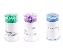 Microbrushes de 100pcslot escovas de maquiagem descartáveis ferramentas de remoção de cílios individuais Swab Micro Brushes Ferramentas de Extensão de Cílios7664343