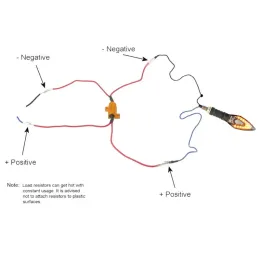 1 Çift Moto Direnç Güç Direnç yükü Kod çözme Direnç LED Mini Turn Sinyal Flash Işık Onarma Parçaları 25W 6.8OHM