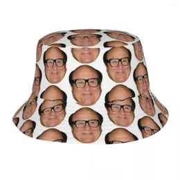 Berets Fashion Danny Devito Lustiger Gesicht Bucket Hut Unisex Leichte Outdoor -Angelmützen Sommerreisen Kopfbedeckung