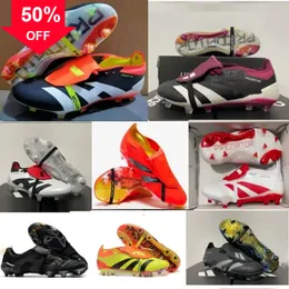 Mens Football Boots Elite Foldover Fold Over Tongue Mutator Cleats Mania Tormentor Accelerator Electricity Precision FG Soccer Shoes Kids Youth Men Cleats