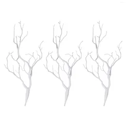 Fiori decorativi 3 x Wedding Artificial White Dry Plant Tree Branch