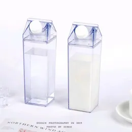 Armazém nos EUA 17oz 500 ml de leite garrafa de água caixa de armazenamento de leite transparente quadrado de alta capacidade copo de café plástico caneca origem 229o