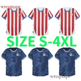 2024 2025 PARAguay Soccer Jersey Copa America Maillots de Foot Bhite Bianco di calcio blu scuro 24 25 uomini kit per bambini kit per bambini uniforme personalizzata per adulti S-4xl