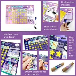 Montessori Kids Magnetic Rewards Chart Good Habits To Develop Time Activity Schedule Refrigerator Stickers Games Preschool Toys