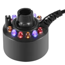 ELOLE 24V Renkli Değişen Ultrasonik Mist Maker Fogger Su Çeşme Göleti Atomizer Hava Nemlendiricisi 12 Adaptörlü LED