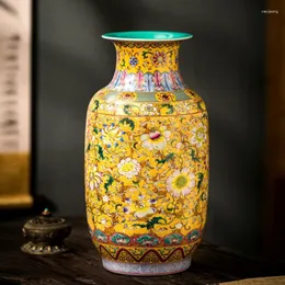 Vasos grandes estéticos chinês cerâmica ikebana hidroponia mesa de escritório vaso em ceramique decoração de casa luxo yy50hp