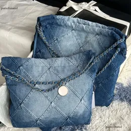 10A Mirror quality designer Crobody Chain Bag Handbag deigner 22bag Denim ier chain houlder 35cm 39cm with dut bag Free Shipping