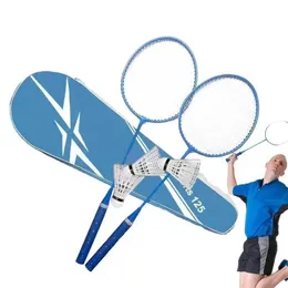 Badminton Setler Setler Çanta ile Profesyonel Raket Seti Ultra Işık 2 Kişilik Raket Spor Seti Dayanıklı Yetişkin Raket S52401 S52401