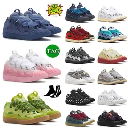Top Luxury Designer Sneakers Casual Shoes Mesh Shoe Women Men Laceup Extraordinary Embossed Leather Curb Calfskin Rubber Nappa platform Trainers Eur 46
