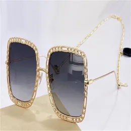 Novos óculos de sol da moda 1033s quadrado de design especial quadro de design simples e popular de estilo UV400 de proteção com óculos de metal C 292G