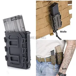 Taktisk 5,56 mm 7,62 mm Molle Magazine Pouch för AR15 M4 AK Series Fast Mag Pouch Snabbutgivning Mag Case Box Hunting Accessories