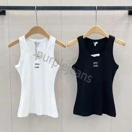 2024 Tasarımcı Loeweshirt Kadın Tankları Camis T Shirt Leowe Loe Gömlek Yaz Moda Gündelik Loevwe Tshirts Kadın Grafik Tee Street Giyim Şortları Kollu Pamuk Giysileri