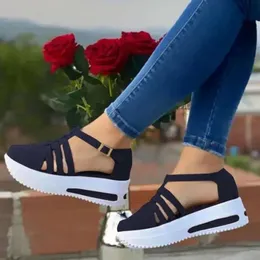 Schuhe Sandalen Keil Casual Womail S Solid for Women Heels Schuhschnalle -Gurt Büro Formalgs Ferse Formalg 377 V ol eef id Hoe Trap