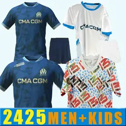 2024 2025 S-4xl Maillot Marsiglia Maglie da calcio Cuisance Guendouzi Alexis Payet Clauss Shirts Football Veretout Under Om Olimpique Vitinha Men Kids