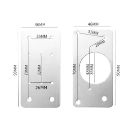 1-4 peças Placa de reparo da dobradiça do armário com suporte de montagem do orifício para fixação de molho de cadeira de mesa de madeira para fixar o mobiliário da cama