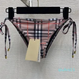 Designer -Klassiker Plaid Schnüre -up Bikini Set zweiteiler Badeanzug Designer Bikini Damen Badebadeanzug sexy