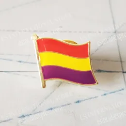 Nationalflagge Metall -Lapel Pin Land Autonome Gemeinschaften Spanien Nationalitäten Regionen Kreuz der Burgund Zweite Republik