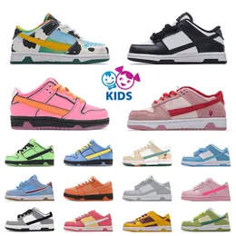 Mode Baby Kinder Kinder Schuhe Designer Low Panda Pink Girls Pandas Coast UNC Grey Orange Syrakus Kentucky Green Boys Big Kid Childrens Trainer Sport Sneaker