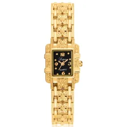 Orologio bracciale oro Women Women Luxury inossidabile in acciaio retrò orologi da polso eleganti abiti da donna orologi piccoli orologio quadrato 2076