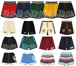 Rhude shorts mens shorts designer casual överdimensionerade andningsbara snabba torra badshorts sommarstrandshorts för män storlek S-XL