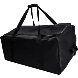 Golf Push Cart Bag 3 Wheel Folding Bärväska, vagnar Cover Protector Black Extra-Large Capacity Cover Collapsible