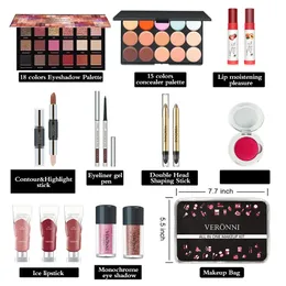 Makeup Sets Gift Box Suit Lipstick Concealer Eyeshadow Palette Setting Powder Maquiagem Woman Cosmetic Make Up Kit 240524