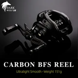 Tsurinoya 2 Spools Dark Wolf 50 UltraLight 151G BFS Baitcaster Carbon Saltwater Baitcasting Beel для оратной форели Pike Fish 240522