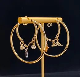 디자이너 보석 골드 4 잎 클로버 귀걸이 여성 파티 선물을위한 간단한 둥근 귀걸이