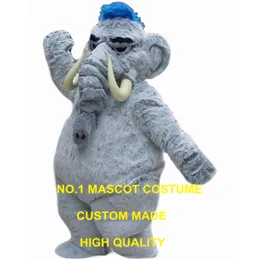 costume da mascotte realistica di dimensioni adulte di alta qualità in pelliccia cartone animato mammut elefante a tema costumi carnivali 2936 costumi mascotte