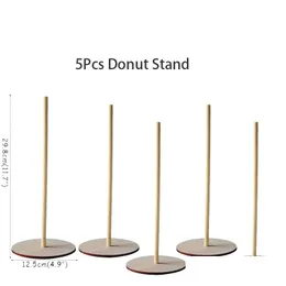 Decorazione per feste da 20 buche Donut Wall Hanging Donuts Holder Stand Sorch Accessori Accessorio Dinnertable Baby Kids Birthday 210408 Drop Deli Dhd9z