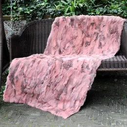 Blankets CX-D-11G Custom Natural Colour Pink Fur Rug Tapetes Vloerkleed Area Rugs For Livingroom Bed Blanket DROP