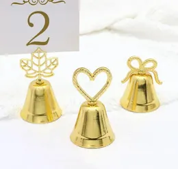 Kissing Bell Silver Gold Bell Place Uchwyt karty/uchwyt na zdjęcie Dekoracja stolika ślubnego