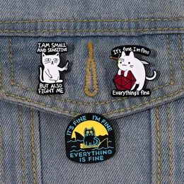 Cesur Yeraltı Yaratıcı Kedi Metal Broş İngilizce Mektupları 12 Yüz Zar Giyim Çanta Rozeti