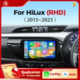 Android 12 Car DVD Radio Multimedia для Toyota Hilux 2015-2023 RHD Video Player Stereo CarPlay 4G Wi-Fi Auto GPS Navigation