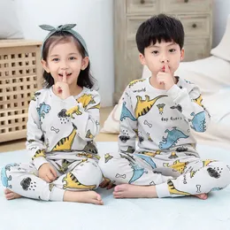 Baby Boys Pamas Suit Girls Sleepar Sen Suits Kid-Shirts Pants Pajama Pajama 100% bawełniane topy spodnie domowe Pijama L2405