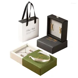Borse per la spesa 500 pezzi personalizzano orecchini da collana anello bracciale borsetto di carta artigianale con gioielli a manico