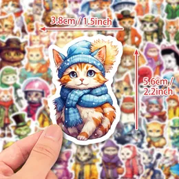 50pcs Cute Cat Stickers Pack - Vinyl Waterproof Stickers For Laptop, Water Bottle, Skateboard, Luggage