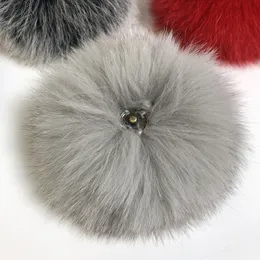 Pelliccia di lusso fai -da -te Pompom 100% Cappello per capelli volpe naturale palla Pom Pom fatto a mano Hat a mano all'ingrosso con fibbia