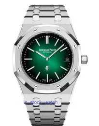 AeiPoy Watch Luxury Designer Series 15202PT Iconic Watch Gradient Smoky Green Mechanical Watch Q35