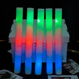 12/15/30/60pcs Cheerleading Tube Nightglow Stick na imprezę luźną dekorację colo Stick RGB LED świecące pianki 240522