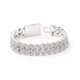 Tung kubansk länk LabGrown Round Cut Anpassa diamantarmband Handgjorda tillverkare Fina smycken.