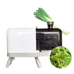 Kommersiell scallion peppar rivning skivmaskin elektrisk grön lök skärande vitlök bult lek skivare för hotell