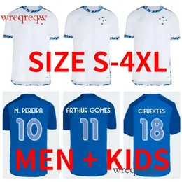 XXXL 4XL 24 25 Cruzeiro EC Soccer Jerseys Home and Away 2024 2025 Arthur Gomes M.Pereira Juan Dinenno Cifuentes M.Vital Football Shirt Men Kids Kit