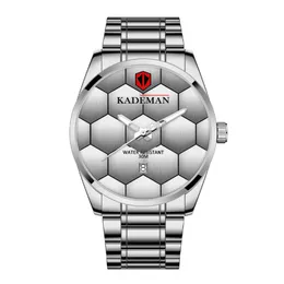 Kademan Brand High Definition Luminous Mens Watch Football Texture Quartz Calendar Watch Watches Leisure Simple из нержавеющей стали MACCULINE WRI 278S