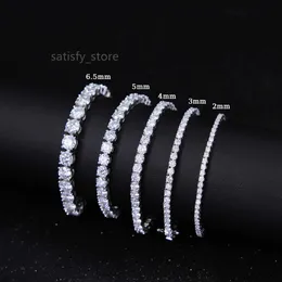 Fashionable Hot Sale Male VVS Moissanite Tennis Chain 925 Sterling Silver Fine Jewelry Link Chain Armband för gåva