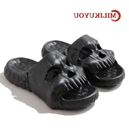 Summer Men Skull 863 Easter Slippers Male Outdoor Fun Novelty Slide Tjock Sole Platform Beach Soft Women 06b