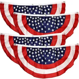 Bandiere a forma di fan da 45x90 cm Banner patriottico Banner American Flag Stars and Stripes USA 4 luglio REMORIALE GIORNO E INDIDENDENZA DEORE OUTDOOR HJ5.23
