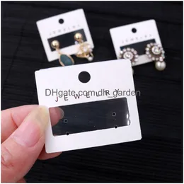 Altre forniture di etichettatura di etichettature Nuove orecchini di moda Display Packaging Card Tags Hanging Jewelry White PvCaddpaper Oreentro per le orecchie C OT213