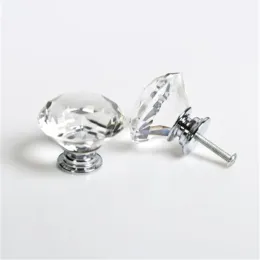 Kkfing 1pc Diamond Crystal Glass Door Ручки и ручки кухонного шкафа