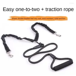 Dog Collars Home Furnishings Pets Double Rope Traction Stretching One Drag Two Ropes Anti Impact Explosion Reflective Chain